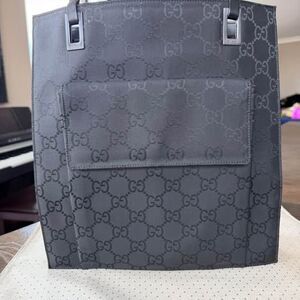 Gucci Black GG Canvas Tote – Perfect Work Bag 🖤 fits 15inch MacBook Pro
